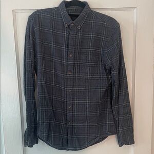 14th & Union Men's Button-Down Plaid Shirt - Charcoal & Light Gray